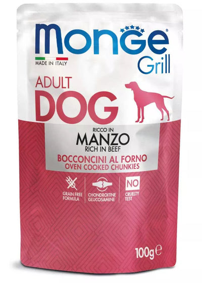 Monge Grill konservuotas pašaras šunims su jautiena 100g