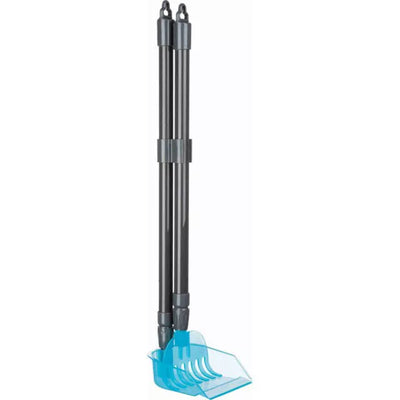 Trixie Išmatų semtuvas su grėbliu, 57-102 cm, pilka-mėlyna