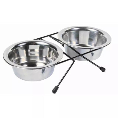 Trixie Dubenėlių kompl., nerūd. plienas-metalas, 2x0.45 l, ø 13 cm-28x6x15 cm
