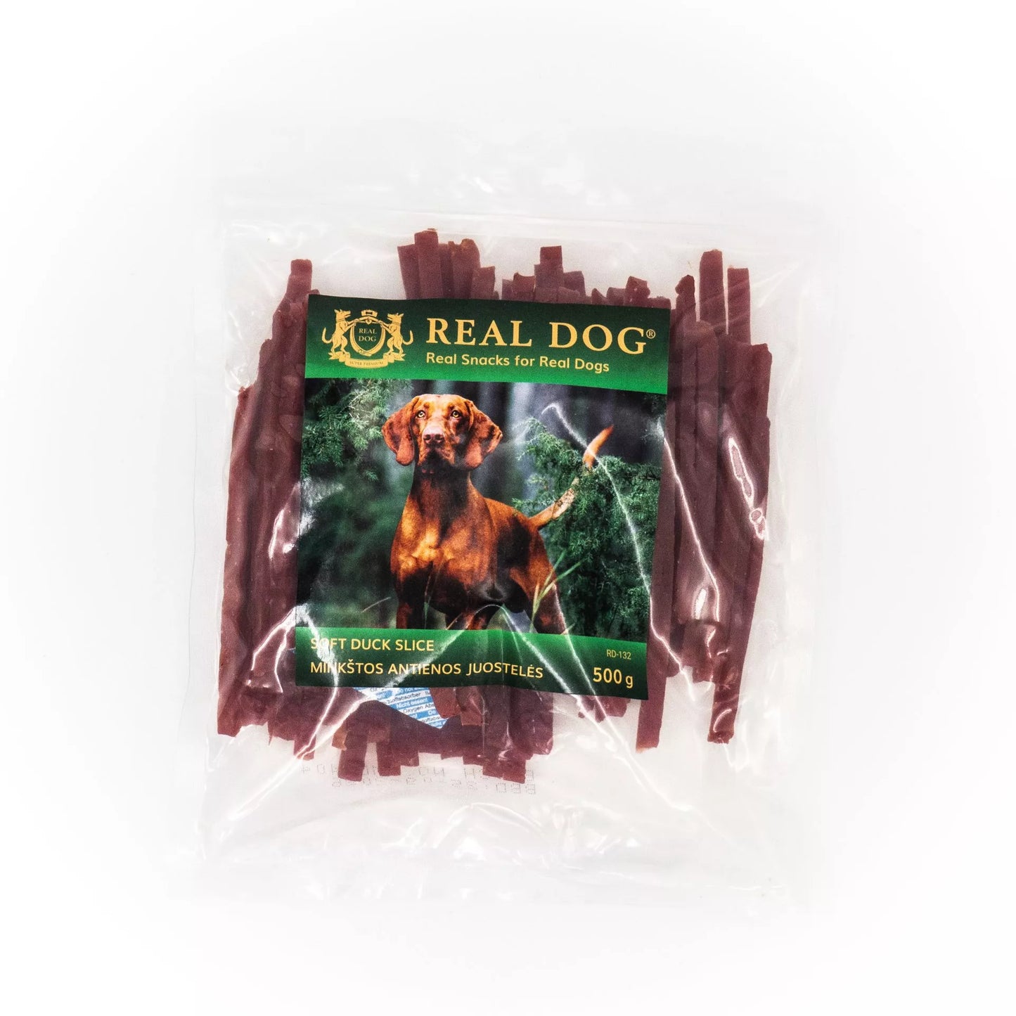 Real Dog SNACKS Minkštos antienos juostelės 500g