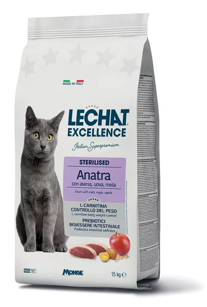 Lechat Exc. sausas pašaras sterilizuotoms katėms su antiena 1,5 kg