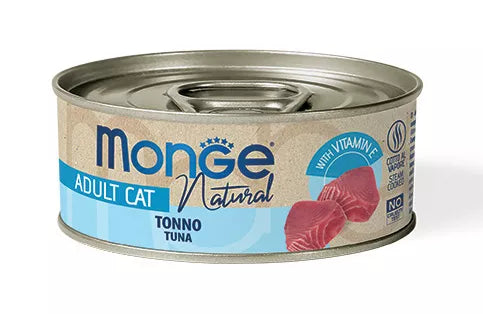 Monge kons.pašaras katėms su Atlanto tuno gabalėliais savo sultyse 80g