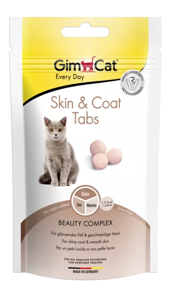GIMCAT SKIN & COAT TABS skanėstai katėms 40g