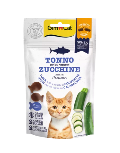 Gimcat Crunchy Snacks Tuna & Courgette traškūs skanėstai tunas/cukinija 50g