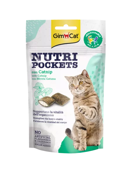 GimCat Nutri Pockets with Catnip & Multivitamin 60g