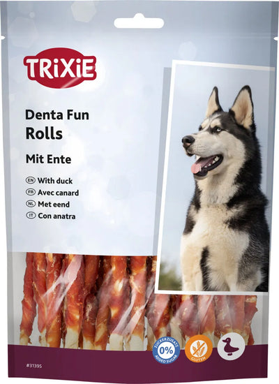 Trixie Denta Fun skanėstai šunims, kramtomi antienos suktinukai, 30 vnt, 240 g