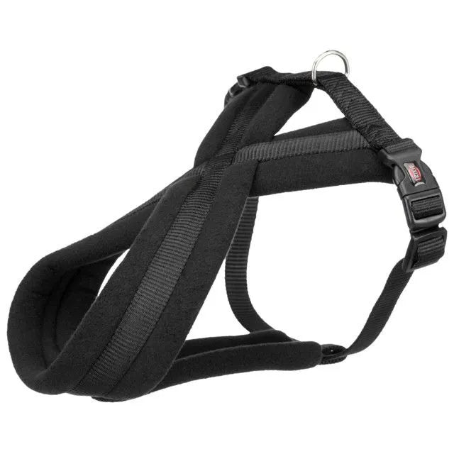 Trixie Premium touring petnešos, L-XL 70-110cm/25mm, juodos