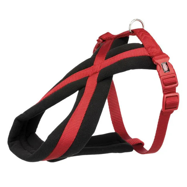 Trixie Premium touring petnešos, XS-S 30-55cm/15mm, raudonos