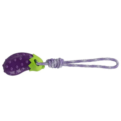 Trixie Žaislas šuniui Baklažanas ant virvės, TPR, 13 cm/34 cm
