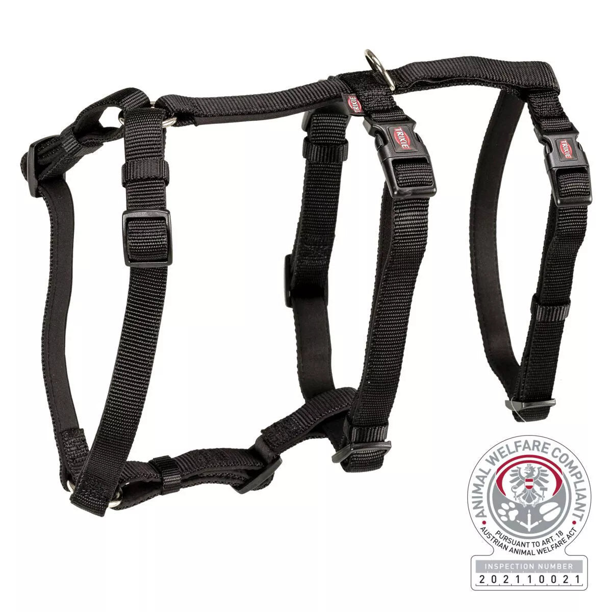 Trixie Panic petnešos su apsauga nuo nuo pabėgimo, M-L 50-75 cm-20 mm, juodos