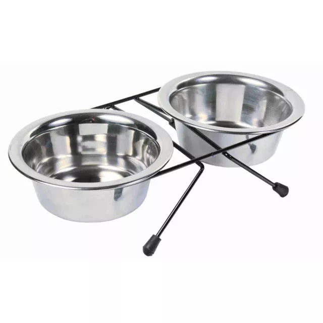 Trixie Dubenėlių kompl., nerūd. plienas-metalas, 2x0.75 l, ø 17 cm-33x8x19 cm