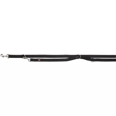 Trixie Premium pritaikomas pavadys, dvisluoksnis, XS 2m/10mm, juodas