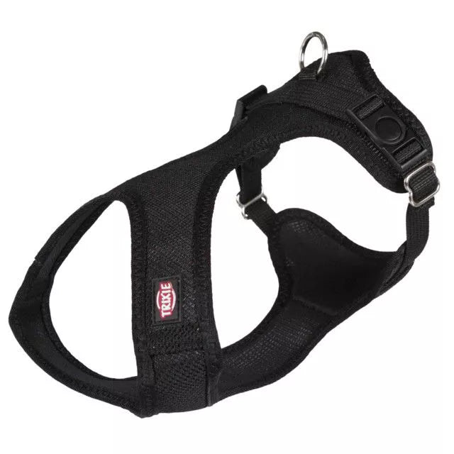 Trixie Comfort Soft touring petnešos, S 33-50cm/20mm, juodos