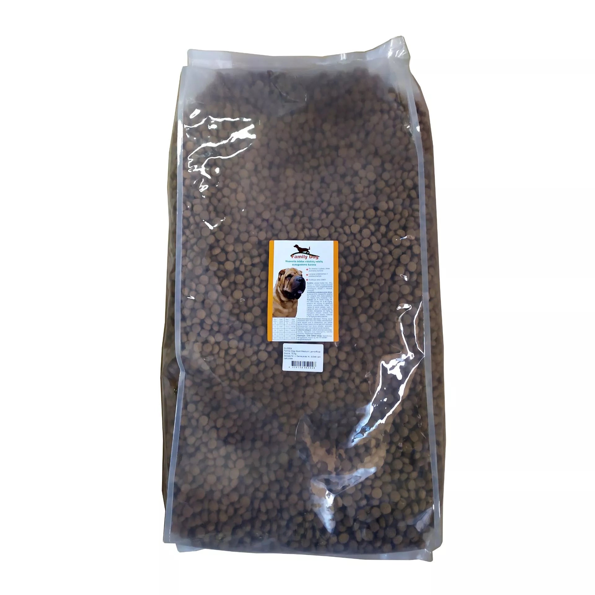 Family Dog Adult Medium visavertis pašaras suaugusiems šunims su ėriena ir ryžiais 15kg