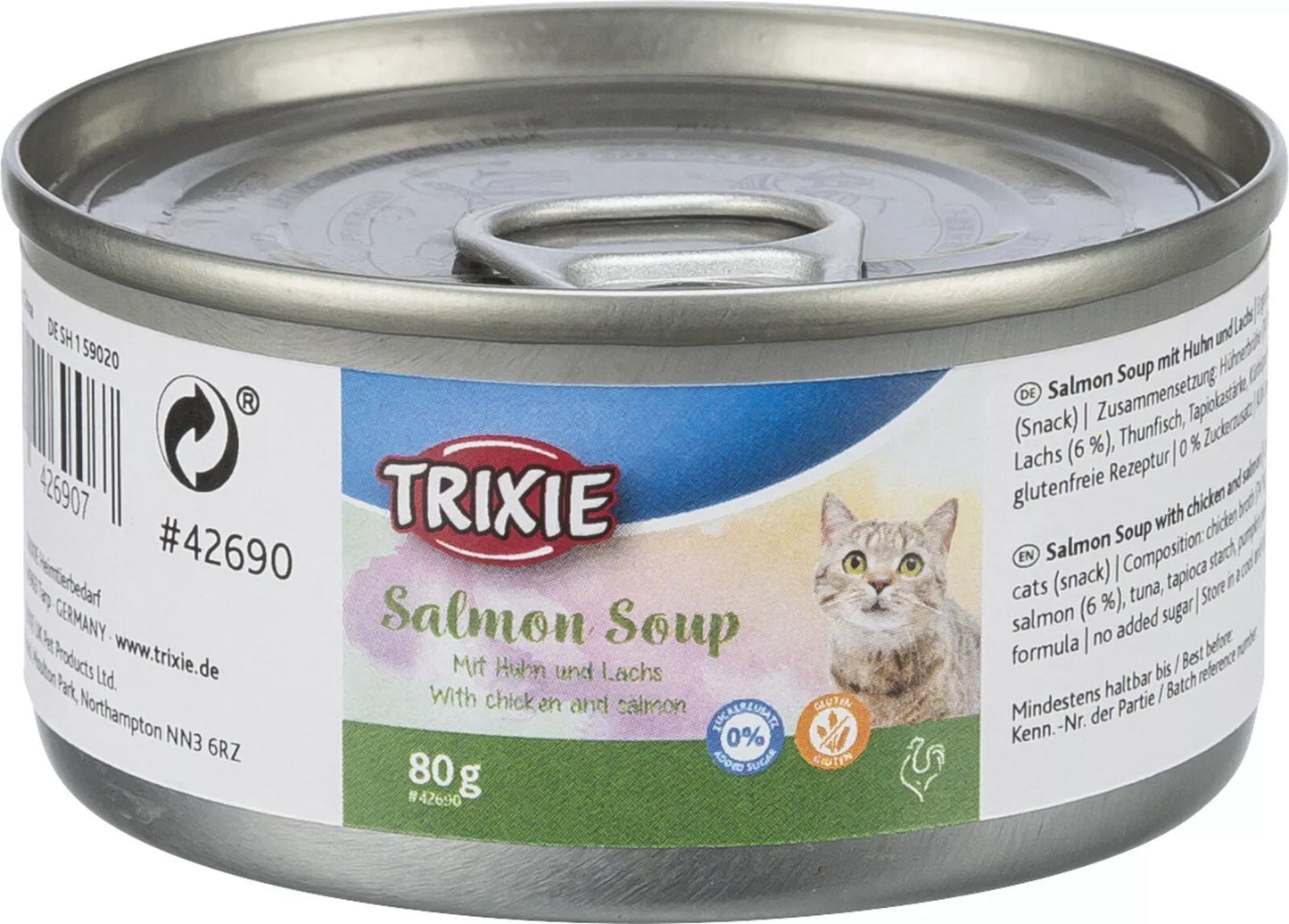 Trixie Sriuba katėms su vištiena ir lašiša, 80 g