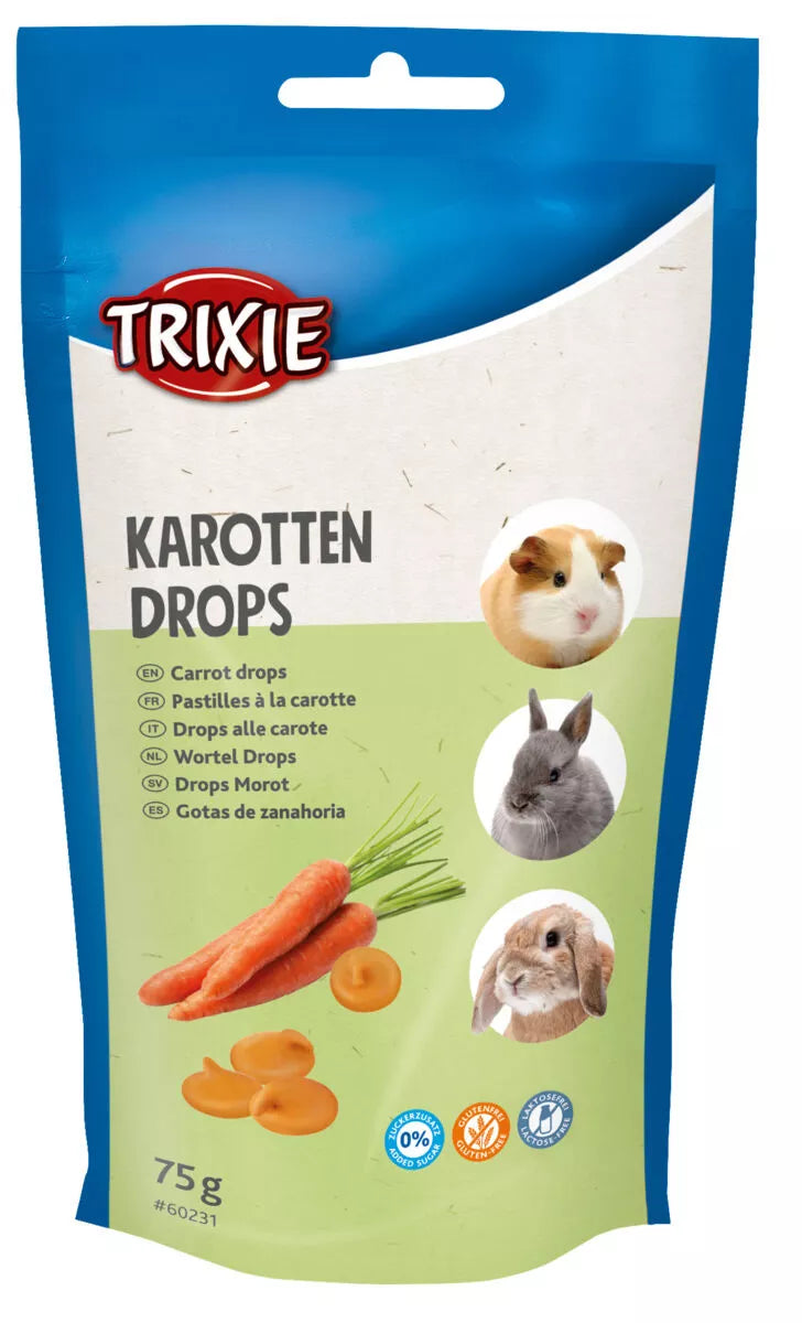 Trixie Morkų lašeliai triušiams ir smukliems graužikams, 75g