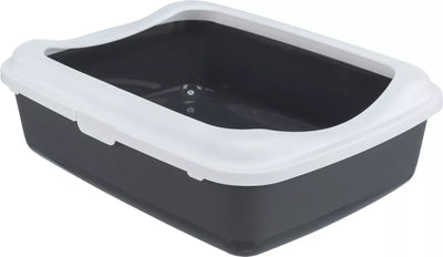 Trixie Classic kačių tualetas su kraštais 37x15x47cm, pilka/balta