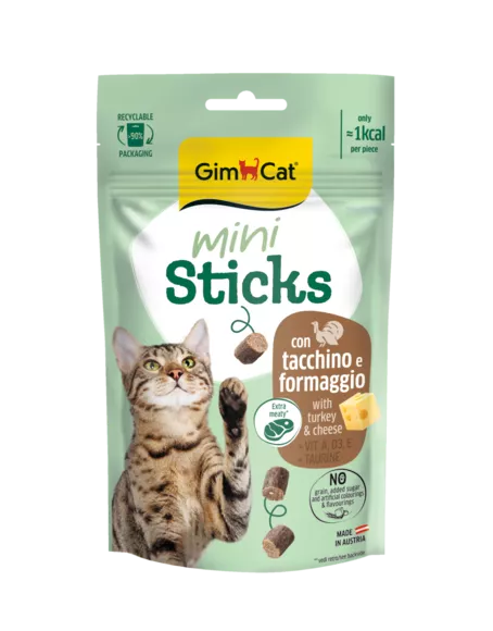 GIMCAT MINI STICKS WITH TURKEY & CHEESE 50 G
