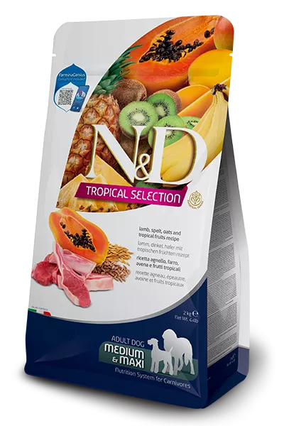FARMINA N&D TROPICAL SELECTION - DOG Dry Lamb ADULT MED&MAX 2 kg
