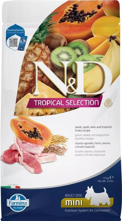 FARMINA N&D TROPICAL SELECTION - DOG Dry Lamb ADULT MINI 1,5 kg