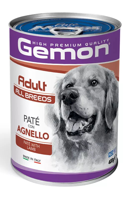 Gemon all breeds adult konservuotas paštetas suaugusiems šunims su ėriena 400g