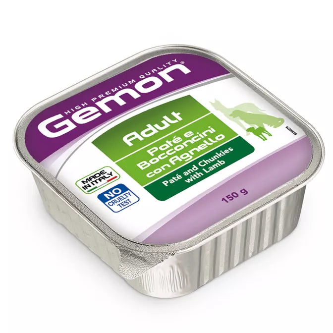 GEMON - Wet Dog Pate Adult konservai šunims su ėriena 400g