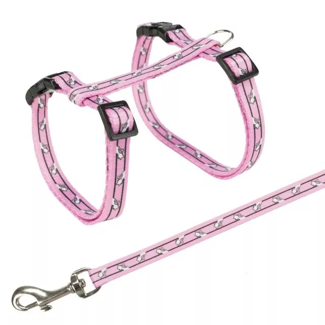 Trixie Kačių petnešos su pavadėliu, 27-45 cm-10 mm, 1.20 m