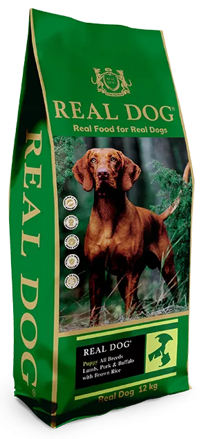 Real Dog SP Puppy All Breeds Lamb, Pork & Buffalo with Brown Rice 12 kg