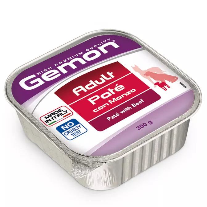 Gemon all breeds adult konservuotas paštetas suaugusiems šunims su jautiena 150g