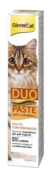 GIMCAT ANTI-HAIRBALL DUO PASTE MALT+CHEESE 50g