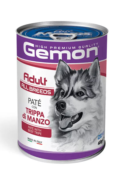 Gemon all breeds adult konservuotas paštetas suaugusiems šunims su jautiena 400g