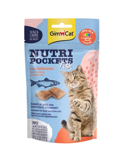 GIMCAT NUTRI POCKETS Fish with Salmon 60g