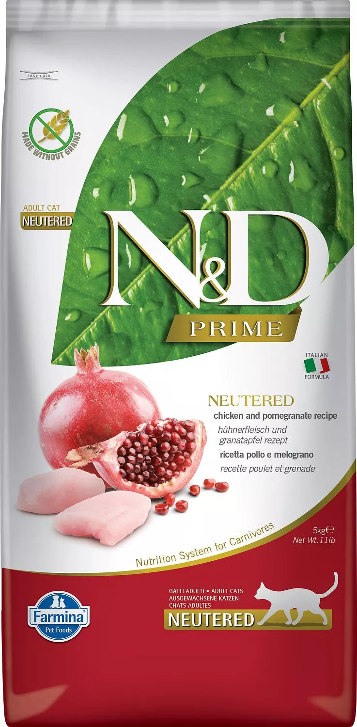 FARMINA N&D PRIME - CAT Dry Chicken&Pomegr NEUTERED ADULT 5 kg