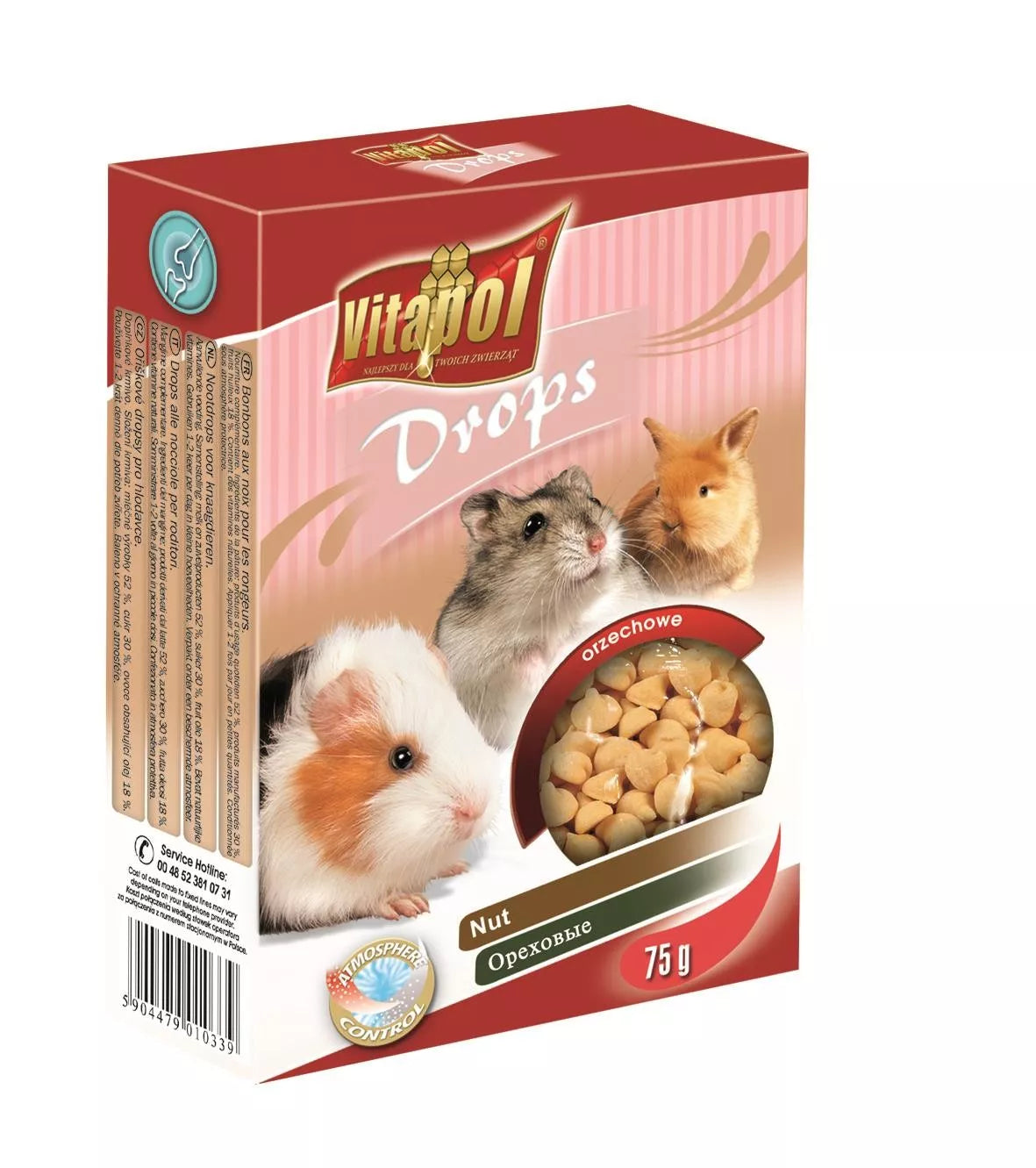 Vitapol lašeliai graužikams su riešutais 75g