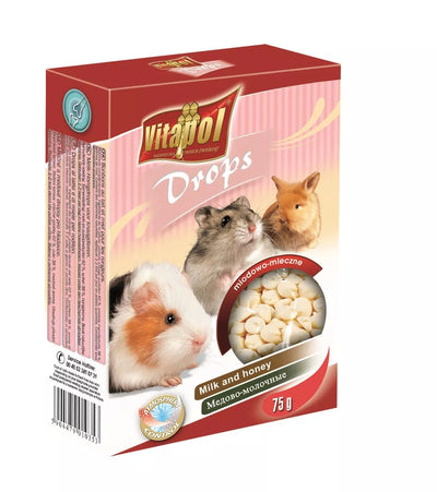Vitapol lašeliai graužikams su pienu ir medumi 75g