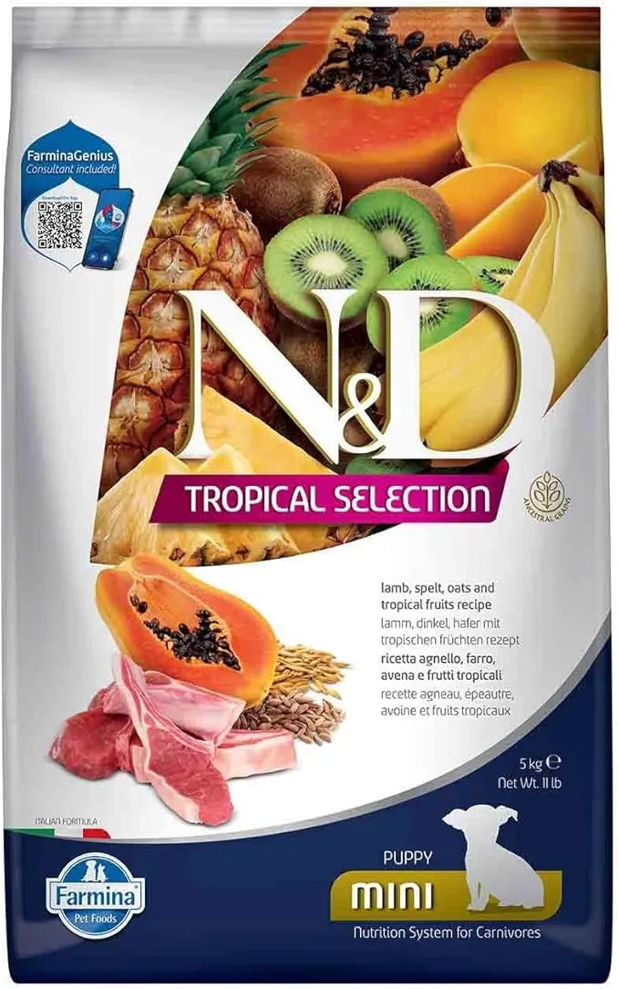 FARMINA N&D TROPICAL SELECTION - DOG Dry Lamb PUPPY MINI 5 kg