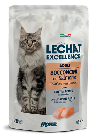 Lechat Excellence Pouch konservai suaug. katėms su lašiša 100g