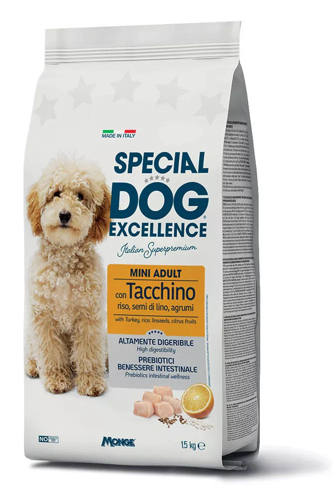 Special Dog Exc. Monoprotein sausas pašaras mažų veislių suaug. šunims su su kalakutiena 1.5kg