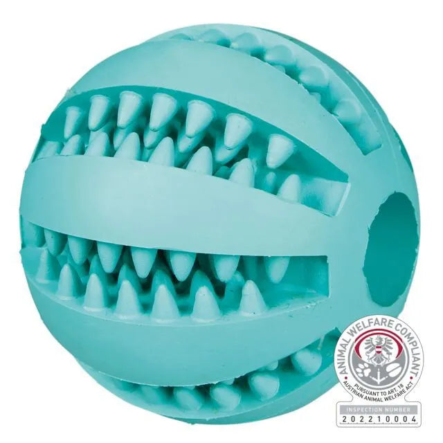 Trixie Denta Fun kamuolys, mėtinis, natūrali guma, ø 5 cm