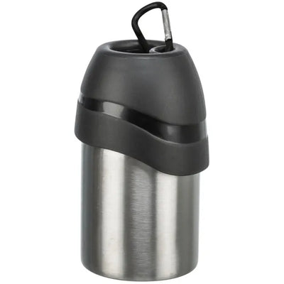 Trixie Gertuvė butelis su dubenėliu, nerūd. plienas/plastikas, 0.3 l
