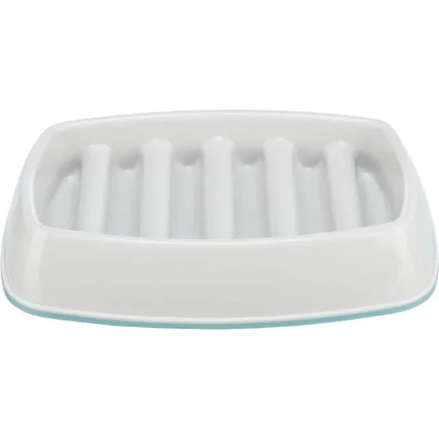 Trixie Lėto ėdimo dubenėlis, plast.-TPR, 0.25 l-21x14 cm, pilkas