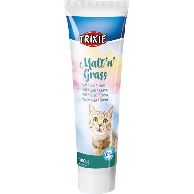 Trixie Malt'n'Grass Anti hairball pasta virškinimui, 100g