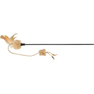 Trixie Meškerė su kamuoliuku-plunksnomis, plastm.-pliušas, su kačių mėta, 54 cm