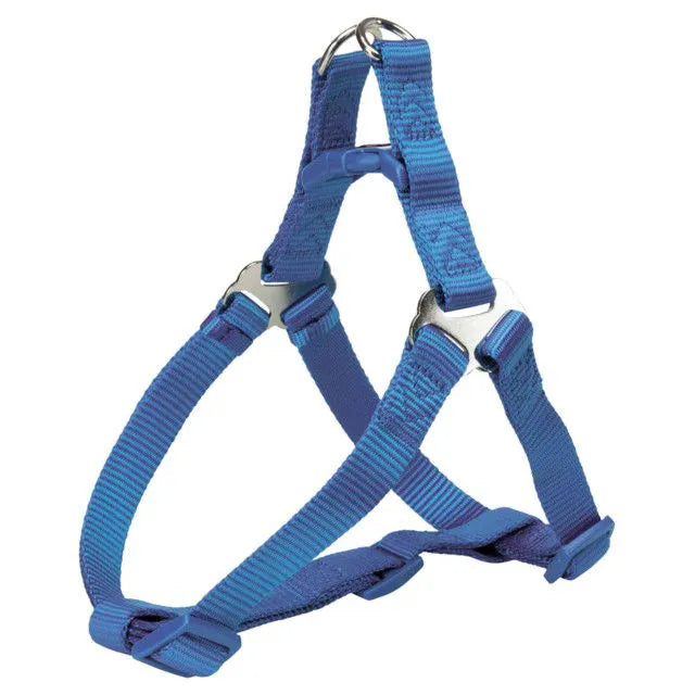 Trixie Premium One Touch petnešos, M 50-65cm/20mm, mėlynos