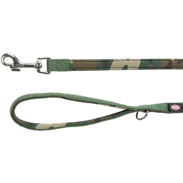 Trixie Premium pavadys, su neoprenu XS-S 1.2m/15mm, kamufl./miško