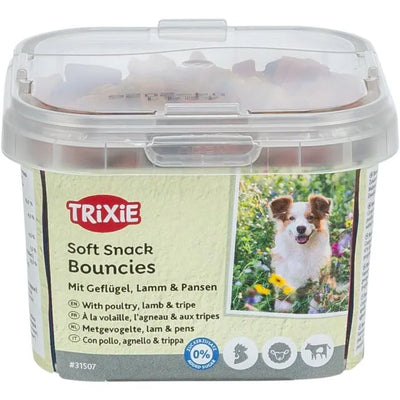 Trixie Skanėstai šunims Soft Snack Bouncies su vištiena, ėriena,žarnokais 140 g