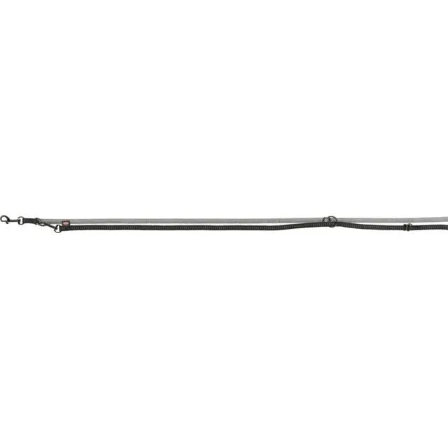 Trixie Softline Elegance pritaikomas pavadys, XS-S 2m/15mm, juodas/grafito